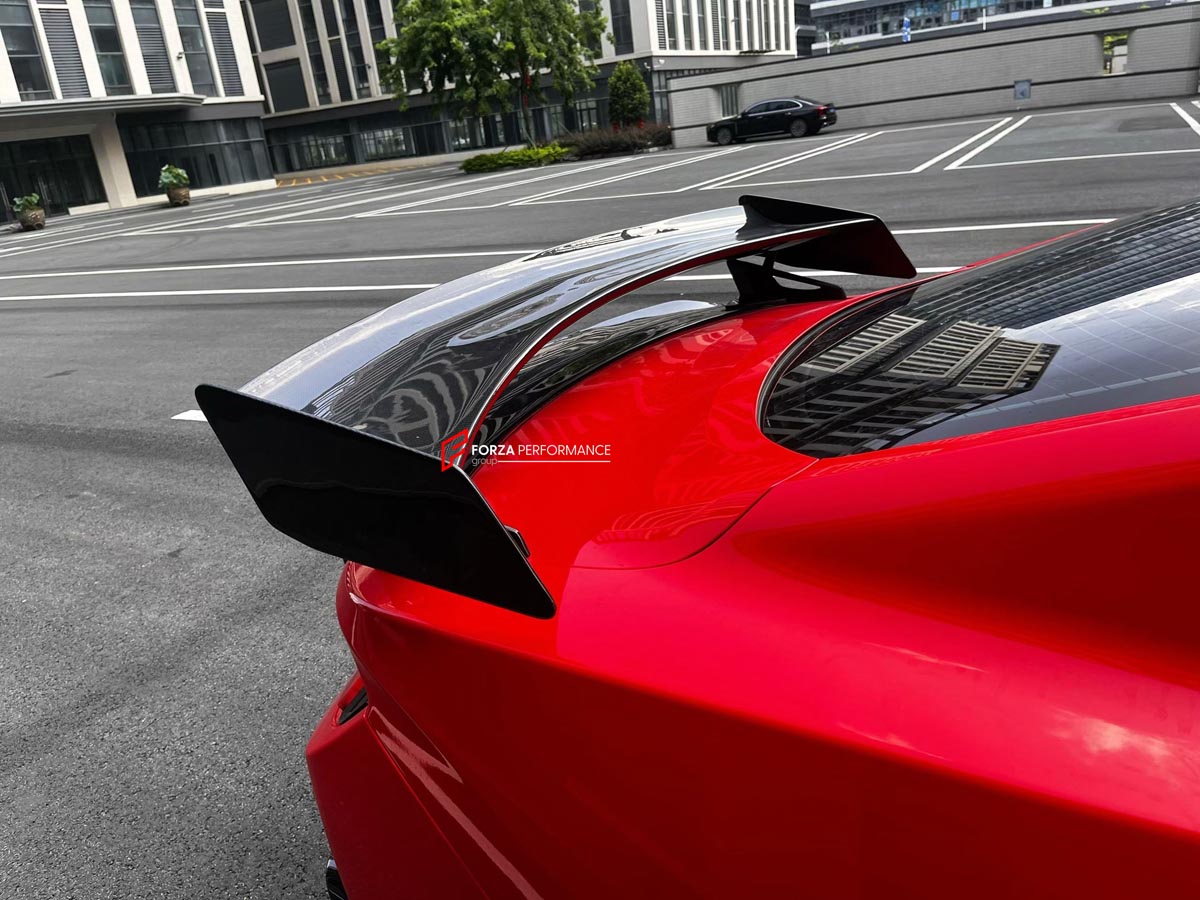 CARBON REAR WING SPOILER for FORD MUSTANG VII 7 S650 2024+ Forza Performance Custom fit
Set includes:

Rear Wing Spoiler
Material: Carbon

NOTE: Professional installation is required.