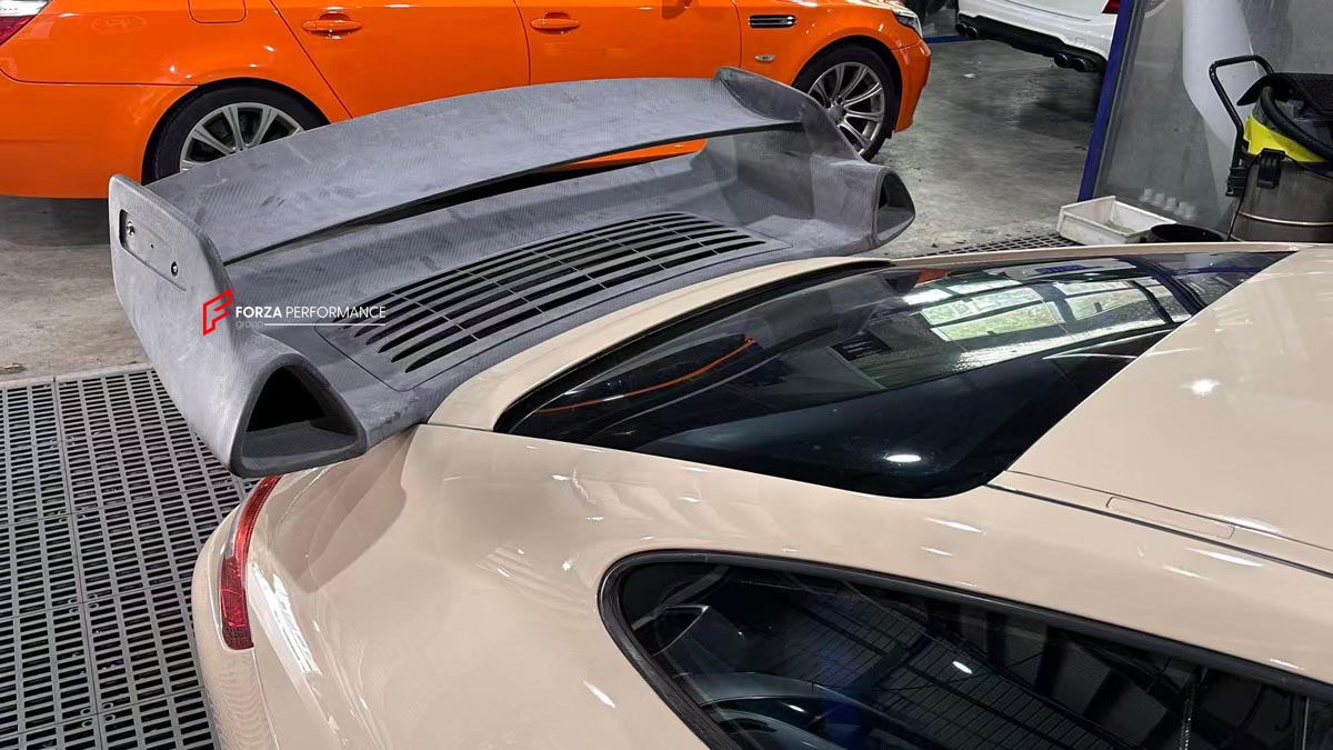 CARBON REAR WING SPOILER for PORSCHE 911 997 CARRERA 2004 - 2013
Set includes:

Rear Wing Spoiler
Material: Carbon

NOTE: Professional installation is required.