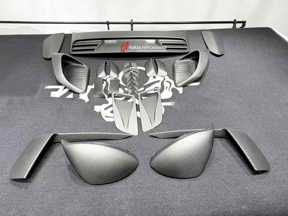 CARBON REPLACEMENT PARTS for PORSCHE 911 GT3RS OEM STYLE

Set includes:

Hood Air Vent Trims

Side Mirror Covers

Side Air Vents

Trunk Cover

Rear Spoiler Side Plates

Material: Dry Carbon

Note: Professional installation is required.

Payment ►
Visa

Mastercard

PayPal with a credit card (add 4.4% at checkout)
Payoneer
Cryptocurrency
Shipment ►
By express DHL/UPS/TNT/FedEx
To the local international airport
Special line by air
Special line by the sea
To Europe and the UK by train

Please let us know which