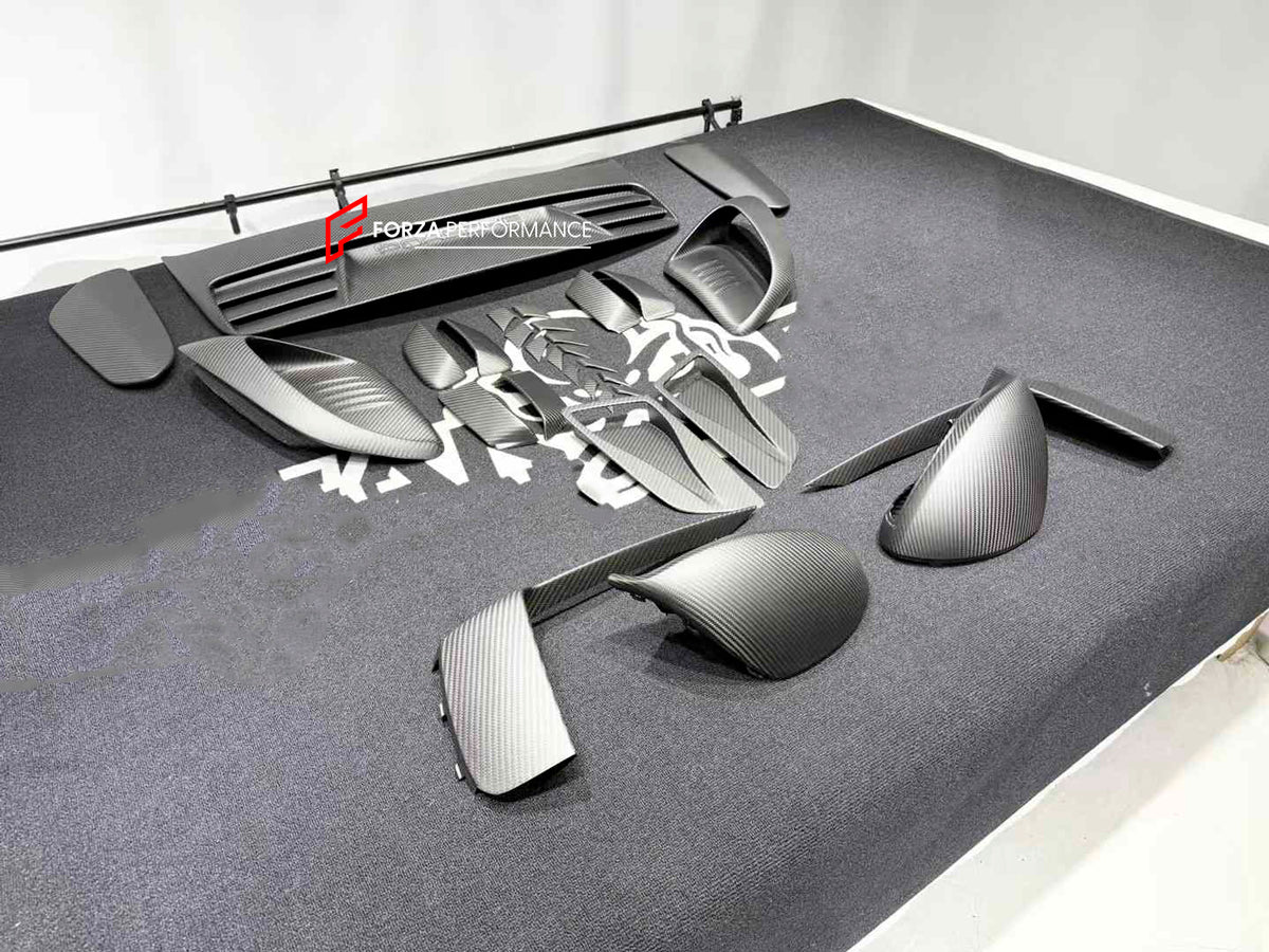 CARBON REPLACEMENT PARTS for PORSCHE 911 GT3RS OEM STYLE

Set includes:

Hood Air Vent Trims

Side Mirror Covers

Side Air Vents

Trunk Cover

Rear Spoiler Side Plates

Material: Dry Carbon

Note: Professional installation is required.

Payment ►
Visa

Mastercard

PayPal with a credit card (add 4.4% at checkout)
Payoneer
Cryptocurrency
Shipment ►
By express DHL/UPS/TNT/FedEx
To the local international airport
Special line by air
Special line by the sea
To Europe and the UK by train

Please let us know which