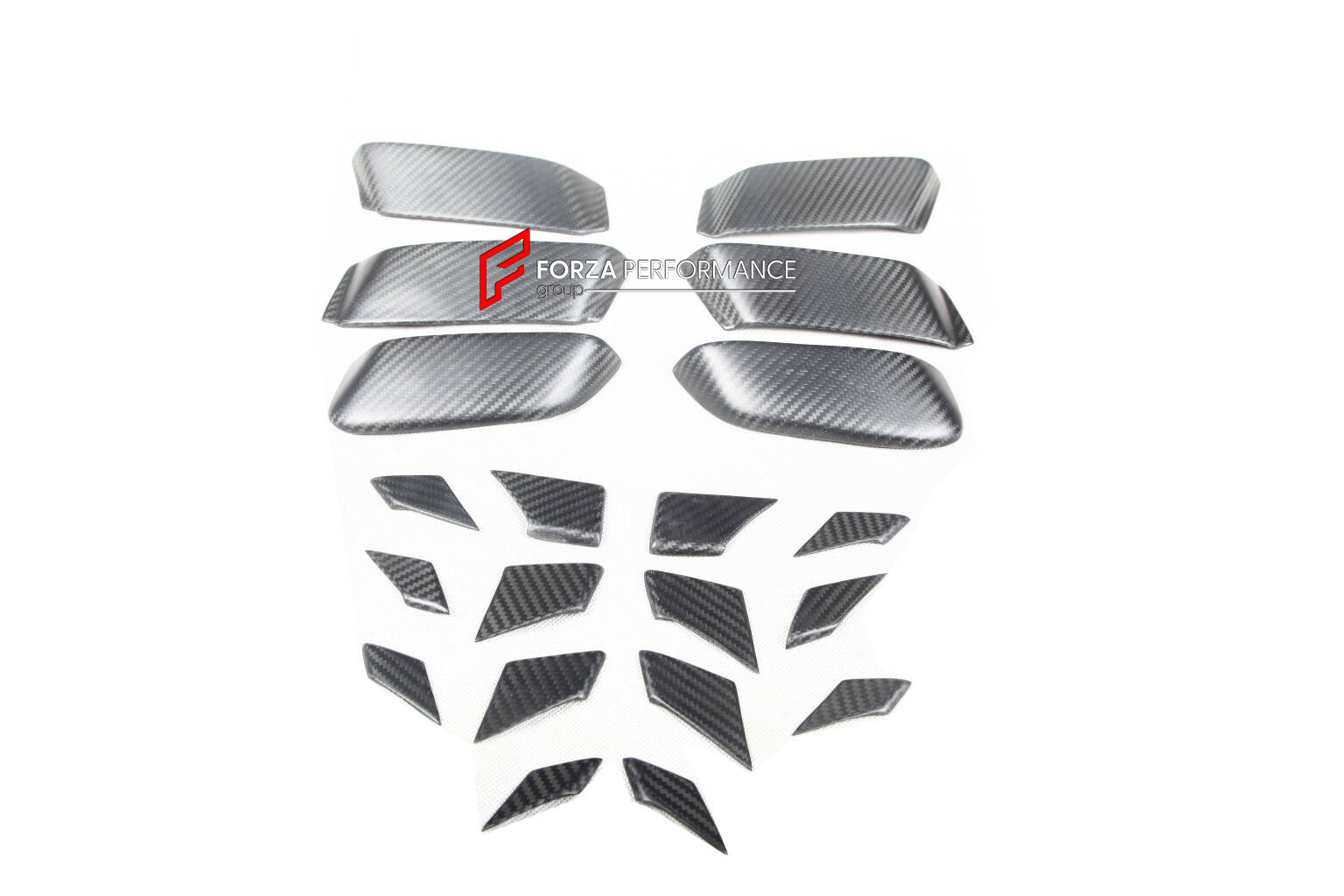 DRY CARBON REPLACEMENT PARTS for PORSCHE 911 991 GT3 RS 2011 - 2020

Set includes:

Front Lip
Side Skirts
Rear Diffuser
Front Bumper Trims
Hood Air Vent Trims
Front Fender Vent Trims
Rear Fender Vent Trims
Rear Bumper Air Outlet
Wing Spoiler End Plates
Hood Bonnet Frunk
Hood Air Vent Trims
Side Mirror Covers
Side Air Vents
Engine Lid Rear Decklid
Bottom Guard Plate

Material: Dry Carbon

Note: Professional installation is required.