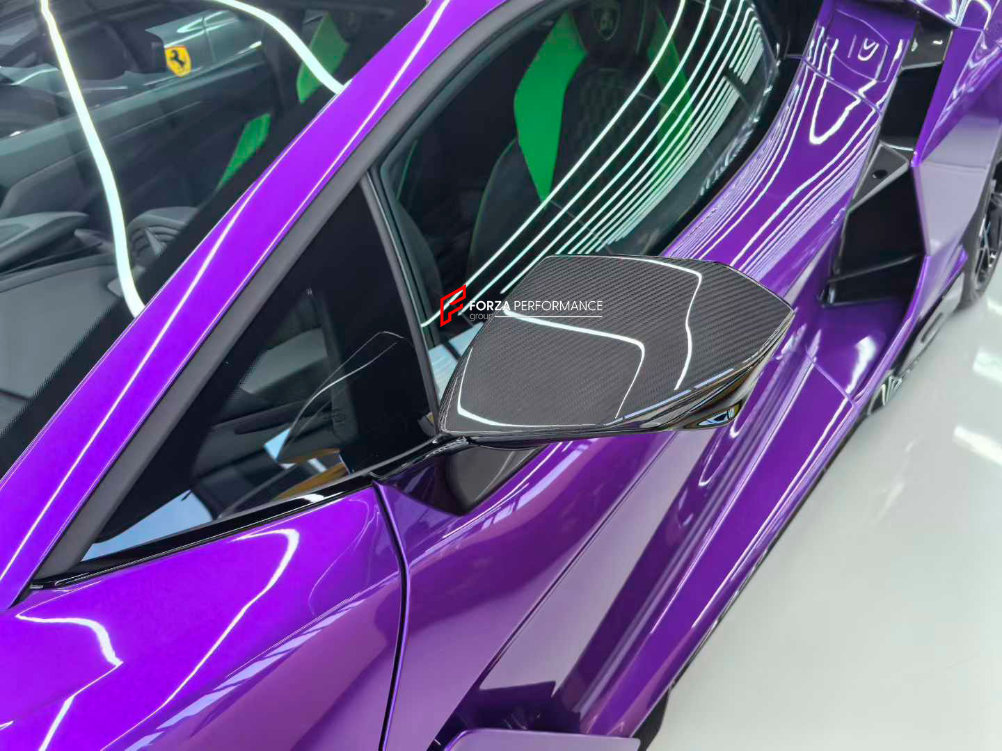 CARBON REPLACEMENT SIDE MIRROR COVERS for LAMBORGHINI REVUELTO 2023+