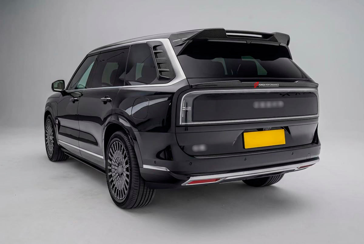 CARBON ROOF SPOILER AND REAR MIDDLE SPOILER for ZEEKR 9X 2025+
Set includes:

Roof Spoiler
Rear Middle Spoiler
Material: Carbon

NOTE: Professional installation is required.