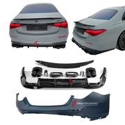 CONVERSION UPGRADE FACELIFT OLD TO NEW BODY KIT for Mercedes Benz S CLASS W223 2021 - 2026 to S63 W223 2023 - 2026
Set includes:

Front Lip
Front Bumper
Front Grille
Front Bumper Vents
Led Light Covers / Front Fascia Attachments
Side Skirts
Rear Bumper
Rear Diffuser
Trunk Spoiler
Exhaust Tips
Material: Dry Carbon

NOTE: Professional installation is required.