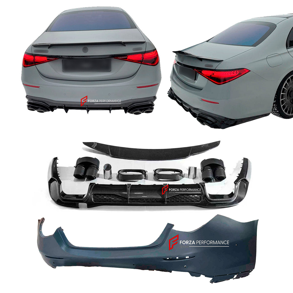 CONVERSION UPGRADE FACELIFT OLD TO NEW BODY KIT for Mercedes Benz S CLASS W223 2021 - 2026 to S63 W223 2023 - 2026
Set includes:

Front Lip
Front Bumper
Front Grille
Front Bumper Vents
Led Light Covers / Front Fascia Attachments
Side Skirts
Rear Bumper
Rear Diffuser
Trunk Spoiler
Exhaust Tips
Material: Dry Carbon

NOTE: Professional installation is required.