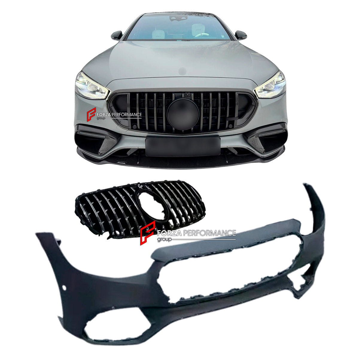 CONVERSION UPGRADE FACELIFT OLD TO NEW BODY KIT for Mercedes Benz S CLASS W223 2021 - 2026 to S63 W223 2023 - 2026
Set includes:

Front Lip
Front Bumper
Front Grille
Front Bumper Vents
Led Light Covers / Front Fascia Attachments
Side Skirts
Rear Bumper
Rear Diffuser
Trunk Spoiler
Exhaust Tips
Material: Dry Carbon

NOTE: Professional installation is required.
