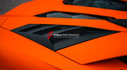 CARBON SIDE AIR INTAKES for LAMBORGHINI AVENTADOR LP700 2011 - 2017&nbsp;

Set includes:

Side Air-Intakes

Material: Dry Carbon

NOTE: Professional installation is required.

Why “Contact Us for Pricing”?

We don’t display fixed prices because our goal is to offer you the most competitive deal possible. Product costs often decrease over time, and by requesting a quote, you’ll receive our most up-to-date price on market.

SECURED PAYMENT METHODS&nbsp;
PayPal (+4.4% fee)
Visa / Mastercard / American Express 