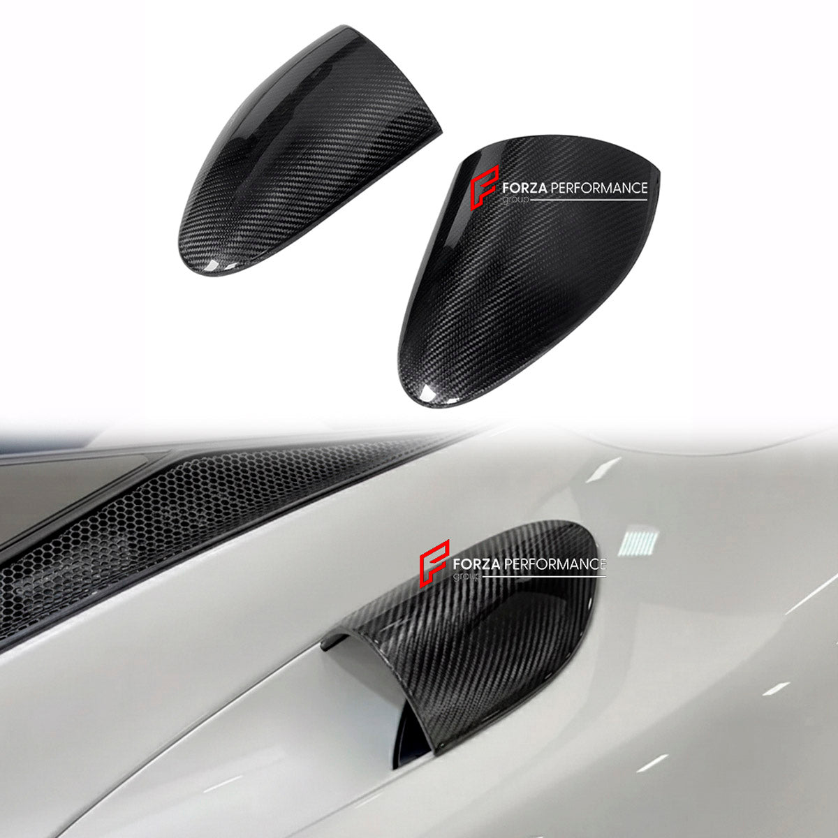 CARBON SIDE AIR VENTS for McLaren GT 2019 - 2023
Set includes:

Side Air Vents
Material: Carbon

NOTE: Professional installation is required.