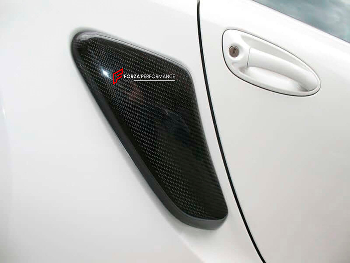Carbon Side Fender Air Scoop for Porsche Cayman 987 2006 - 2010
Set includes:

Side Fender Air Scoop
Material: Carbon

NOTE: Professional installation is required.