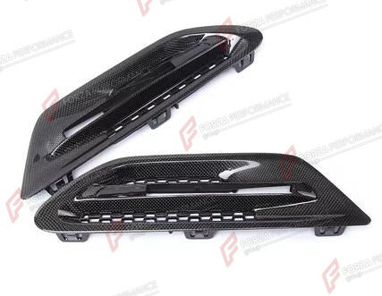 CARBON SIDE FENDER TRIMS for BMW M5 F10 2012 - 2016
Set includes:

Side Fender Trims
Material: Carbon

NOTE: Professional installation is required.