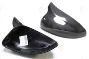 CARBON SIDE MIRROR COVERS for AUDI A3 S3 RS3 8V 2013 - 2020 M Style
Set includes:

Side Mirror Covers (with or without assist-sensor cutout - your choice)
Material: Carbon

NOTE: Available with or without the driver-assist sensor cutout - specify your version when ordering. Professional installation is required.