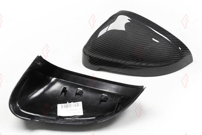 CARBON SIDE MIRROR COVERS for AUDI A4 S4 RS4 B9 2016 - 2024
Set includes:

Side Mirror Covers (with or without assist-sensor cutout - your choice)
Material: Carbon

NOTE: Available with or without the driver-assist sensor cutout - specify your version when ordering. Professional installation is required.