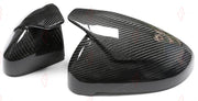 CARBON SIDE MIRROR COVERS for AUDI A4 S4 RS4 B9 2016 - 2024 Abt Style
Set includes:

Side Mirror Covers
Material: Carbon

NOTE: Professional installation is required.