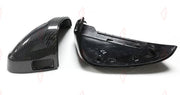 CARBON SIDE MIRROR COVERS for AUDI A5 S5 RS5 B9 2017 - 2024
Set includes:

Side Mirror Covers (with or without assist-sensor cutout - your choice)
Material: Carbon

NOTE: Available with or without the driver-assist sensor cutout - specify your version when ordering. Professional installation is required.