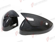 CARBON SIDE MIRROR COVERS for AUDI A5 S5 RS5 B9 2017 - 2024 M Style
Set includes:

Side Mirror Covers (with or without assist-sensor cutout - your choice)
Material: Carbon

NOTE: Available with or without the driver-assist sensor cutout - specify your version when ordering. Professional installation is required.