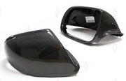CARBON SIDE MIRROR COVERS for AUDI Q5 Q7 2009 - 2017
Set includes:

Side Mirror Covers (with or without assist-sensor cutout - your choice)
Material: Carbon

NOTE: Available with or without the driver-assist sensor cutout - specify your version when ordering. Professional installation is required.