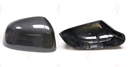 CARBON SIDE MIRROR COVERS for BMW X3 G01 X4 G02 2018+
Set includes:

Side Mirror Covers
Material: Carbon

NOTE: Professional installation is required.