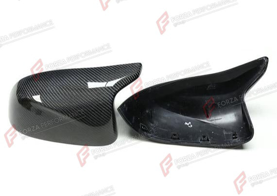 CARBON SIDE MIRROR COVERS for BMW X3M F97 X4M F98 2019+
Set includes:

Side Mirror Covers
Material: Carbon

NOTE: Professional installation is required.