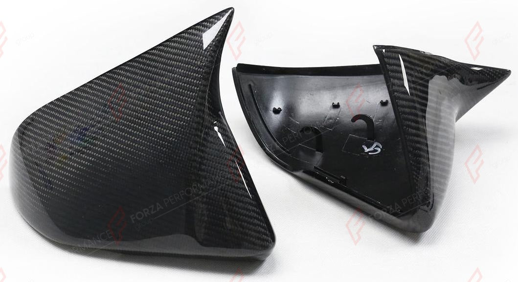 CARBON SIDE MIRROR COVERS for FORD MUSTANG S550 2015 - 2023
Set includes:

Side Mirror Covers
Material: Carbon

NOTE: For EU-version cars. Professional installation is required.