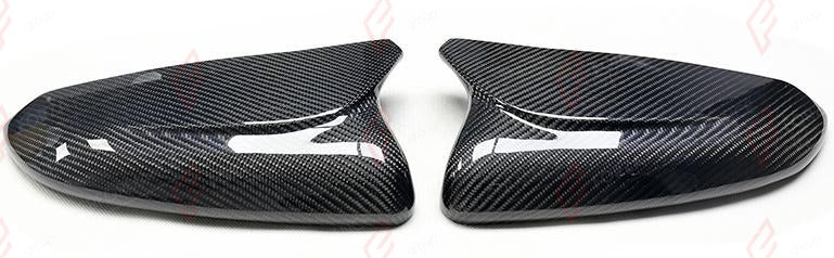 CARBON SIDE MIRROR COVERS for HONDA CIVIC 10TH GEN FC FK 2016 - 2021 M Style
Set includes:

Side Mirror Covers
Material: Carbon

NOTE: Round-horn tip version. Professional installation is required.