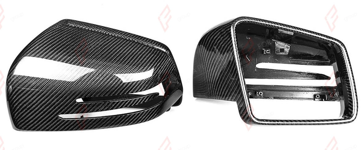 CARBON SIDE MIRROR COVERS for MERCEDES BENZ G CLASS W463 2008 - 2017
Set includes:

Side Mirror Covers
Material: Carbon

NOTE: Professional installation is required.