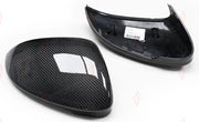 CARBON SIDE MIRROR COVERS for VOLKSWAGEN GOLF MK8 2020+
Set includes:

Side Mirror Covers
Material: Carbon

NOTE: Available with or without the driver-assist sensor cutout - specify your version when ordering. Professional installation is required.