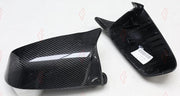 CARBON SIDE MIRROR COVERS M STYLE for BMW 5 SERIES E60 2004 - 2010
Set includes:

Side Mirror Covers
Material: Carbon

NOTE: Professional installation is required.