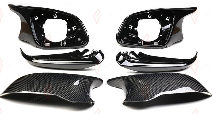 CARBON SIDE MIRROR COVERS M3 F80 STYLE 6 PCS SET for BMW 4 SERIES F32 F33 F36 2014 - 2020