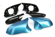 CARBON SIDE MIRROR COVERS M3 F80 STYLE 6 PCS SET for BMW 4 SERIES F32 F33 F36 2014 - 2020
Set includes:

Side Mirror Covers (6 pcs/set)
Material: Carbon

NOTE: Specify with or without 360 camera when ordering. Professional installation is required.