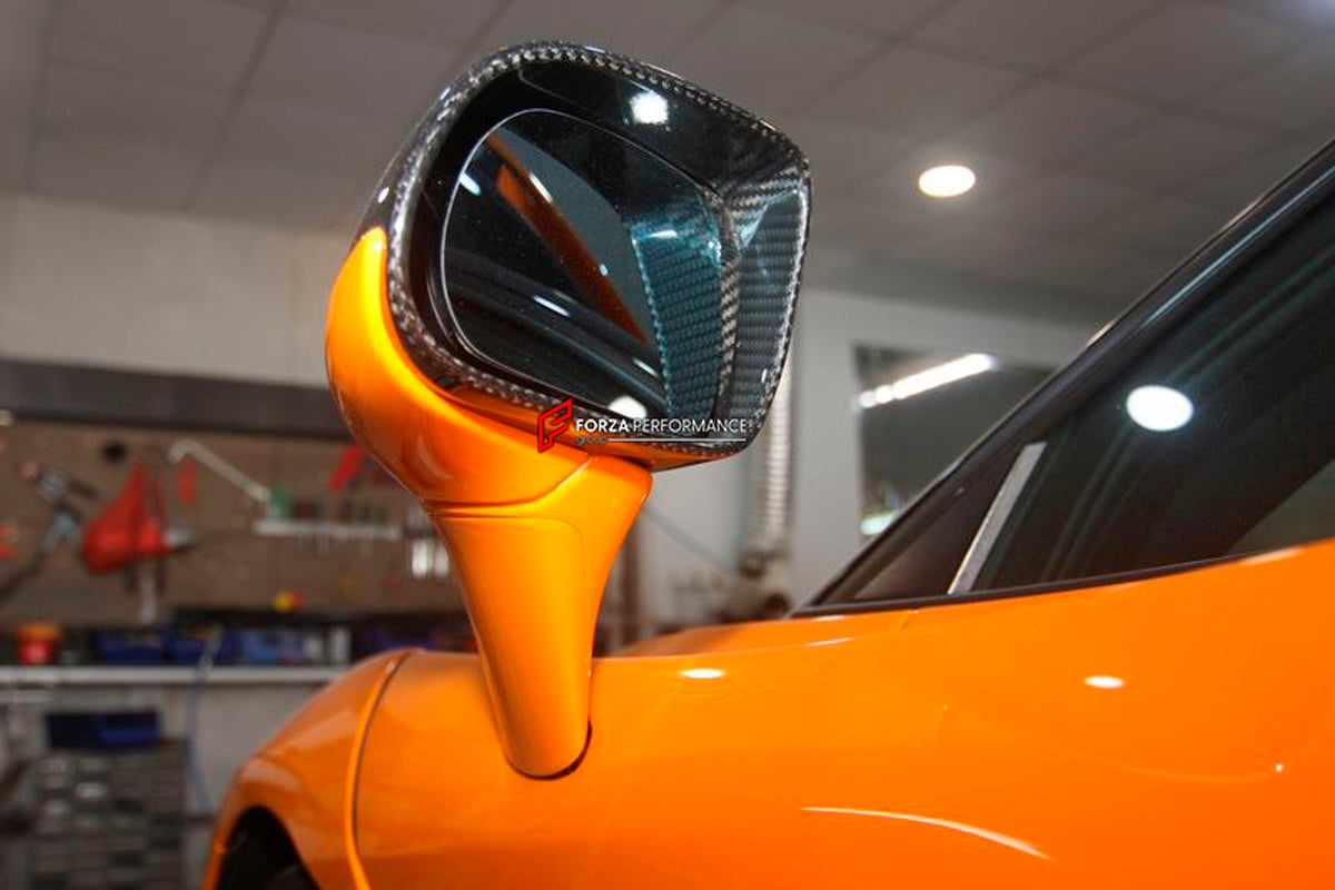 Carbon Side Mirror for McLaren 720S Coupe
Set includes:

Side Mirror
Material: Carbon

NOTE: Professional installation is required.
