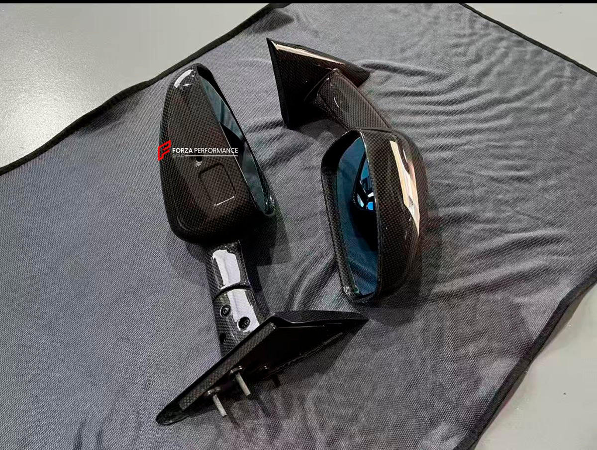 CARBON SIDE MIRRORS CHALLENGE STRADALE STYLE for FERRARI 360 MODENA SPIDER 1999 - 2005
Set includes:

Side Mirrors (Pair)
Material: Carbon

NOTE: Professional installation is required.