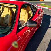 CARBON SIDE MIRRORS CHALLENGE STRADALE STYLE for FERRARI 360 MODENA SPIDER 1999 - 2005
Set includes:

Side Mirrors (Pair)
Material: Carbon

NOTE: Professional installation is required.