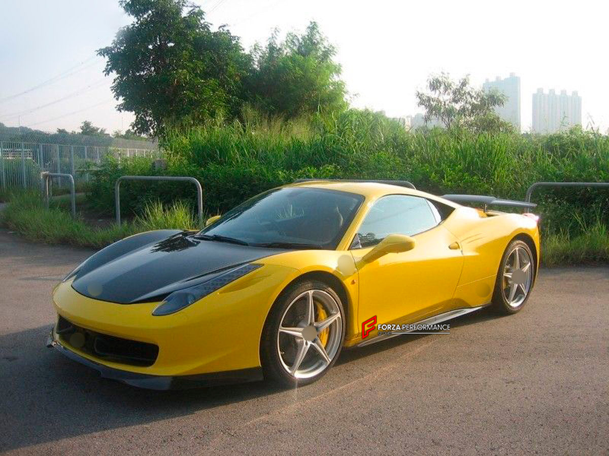 Carbon Side Skirt for Ferrari 458 Italia Spider REV004
Set includes:

Side Skirts
Material: Carbon

NOTE: Professional installation is required.