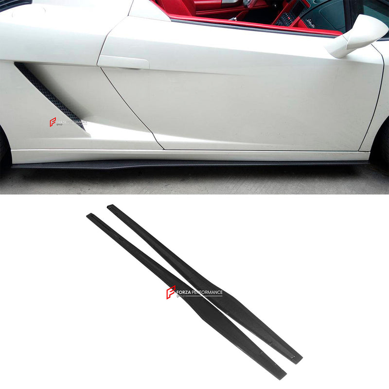 CARBON SIDE SKIRTS for LAMBORGHINI GALLARDO LP560 2003 - 2014 upgrade to LP570