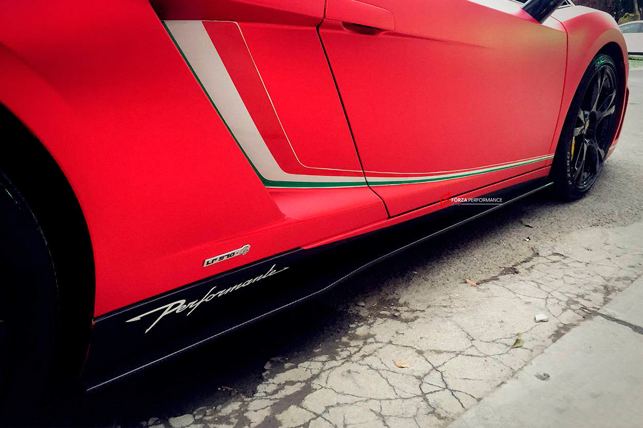 CARBON SIDE SKIRTS for LAMBORGHINI GALLARDO LP560 2003 - 2014 upgrade to LP570

Set Include:

Side Skirts

Material: Carbon


Note: Professional installation is required.

Why “Contact Us for Pricing”?

We don’t display fixed prices because our goal is to offer you the most competitive deal possible. Product costs often decrease over time, and by requesting a quote, you’ll receive our most up-to-date price on market.

SECURED PAYMENT METHODS&nbsp;
PayPal (+4.4% fee)
Visa / Mastercard / American Express (thr