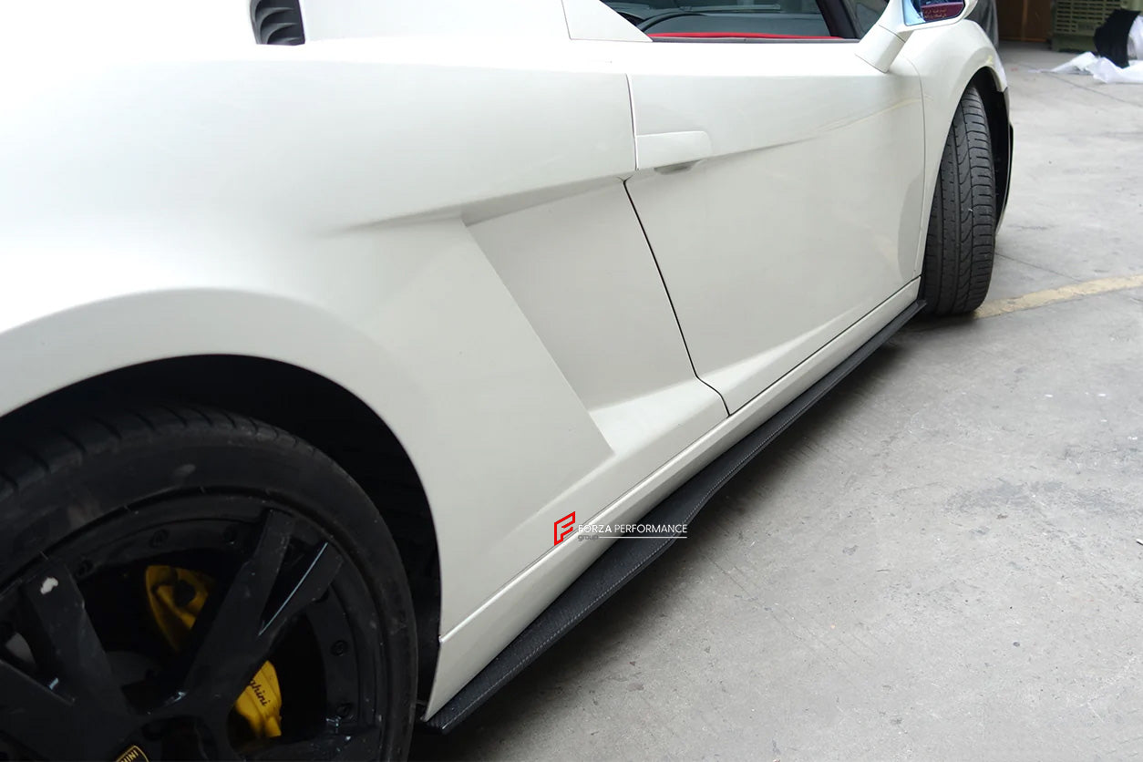 CARBON SIDE SKIRTS for LAMBORGHINI GALLARDO LP560 2003 - 2014 upgrade to LP570

Set Include:

Side Skirts

Material: Carbon


Note: Professional installation is required.

Why “Contact Us for Pricing”?

We don’t display fixed prices because our goal is to offer you the most competitive deal possible. Product costs often decrease over time, and by requesting a quote, you’ll receive our most up-to-date price on market.

SECURED PAYMENT METHODS&nbsp;
PayPal (+4.4% fee)
Visa / Mastercard / American Express (thr