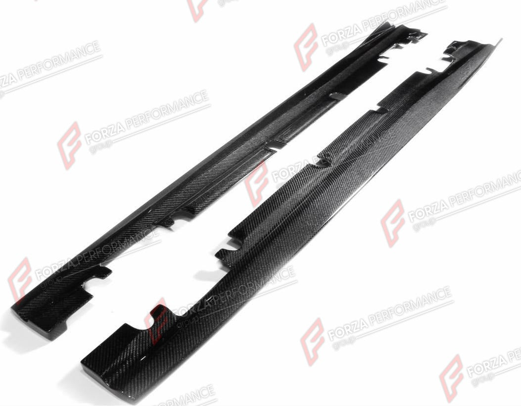 CARBON SIDE SKIRTS for MERCEDES BENZ CLA W117 2013 - 2019 R Style
Set includes:

Side Skirts
Material: Carbon

NOTE: Professional installation is required.