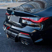 CARBON SIDE SKIRTS REAR DIFFUSER REAR SPOILER for BMW 4 SERIES G22 COUPE CONVERTIBLE M440i 430i XDRIVE 2020 - 2024 FORZA PERFORMANCE Custom fit Dry Carbon Achen Cybe Achencybe Design Style
Set includes:

Side Skirts
Rear Diffuser
Rear Spoiler
Material: Carbon

NOTE: Professional installation is required.