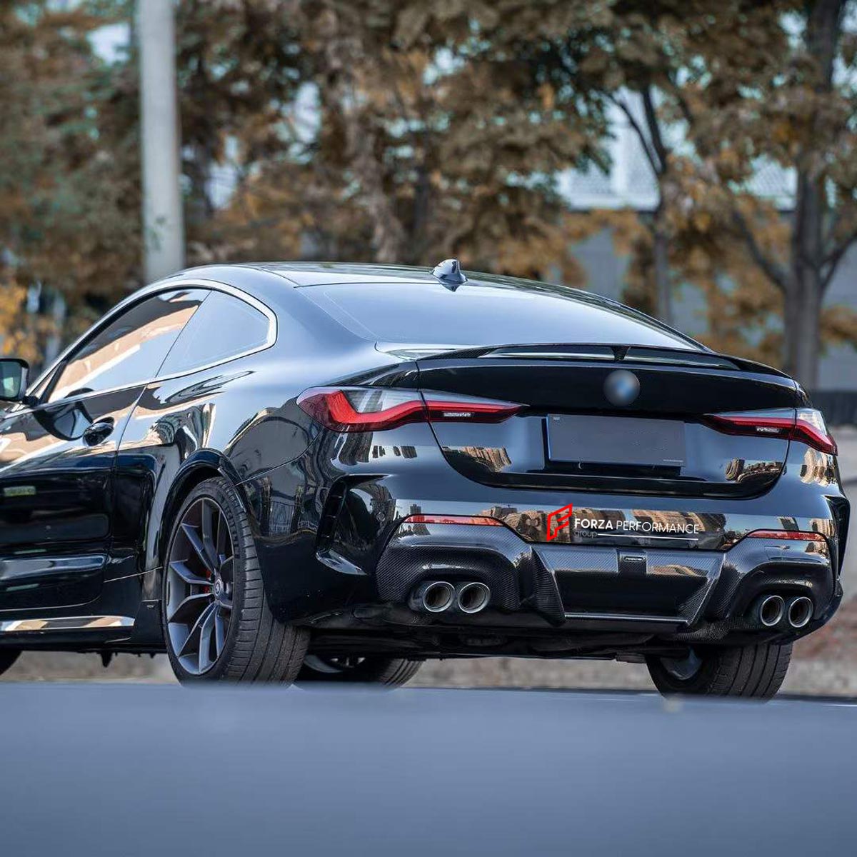CARBON SIDE SKIRTS REAR DIFFUSER REAR SPOILER for BMW 4 SERIES G22 COUPE CONVERTIBLE M440i 430i XDRIVE 2020 - 2024 FORZA PERFORMANCE Custom fit Dry Carbon Achen Cybe Achencybe Design Style
Set includes:

Side Skirts
Rear Diffuser
Rear Spoiler
Material: Carbon

NOTE: Professional installation is required.