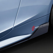 CARBON SIDE SKIRTS REAR DIFFUSER REAR SPOILER for BMW 4 SERIES G22 COUPE CONVERTIBLE M440i 430i XDRIVE 2020 - 2024 FORZA PERFORMANCE Custom fit Dry Carbon Achen Cybe Achencybe Design Style
Set includes:

Side Skirts
Rear Diffuser
Rear Spoiler
Material: Carbon

NOTE: Professional installation is required.