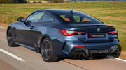 CARBON SIDE SKIRTS REAR DIFFUSER REAR SPOILER for BMW 4 SERIES G22 COUPE CONVERTIBLE M440i 430i XDRIVE 2020 - 2024 FORZA PERFORMANCE Custom fit Dry Carbon Achen Cybe Achencybe Design Style
Set includes:

Side Skirts
Rear Diffuser
Rear Spoiler
Material: Carbon

NOTE: Professional installation is required.