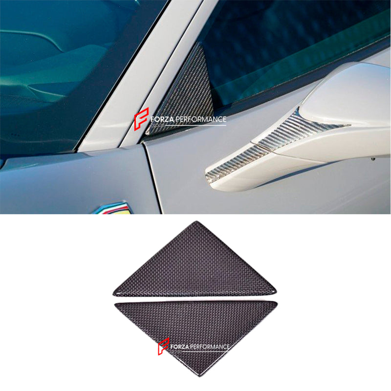 CARBON SIDE WINDOW TRIANGLE COVER for FERRARI 488 GTB SPIDER F8 TRIBUTO 2015 - 2022