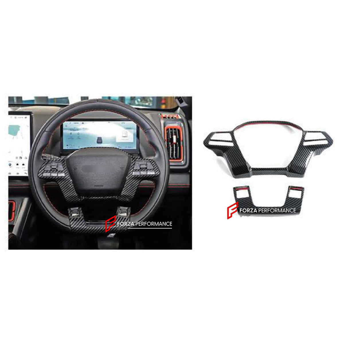 CARBON STEERING WHEEL COVER for BYD SHARK 6 2024+

Set includes:
Steering Wheel Cover

Material: Carbon

NOTE: Professional installation is required.