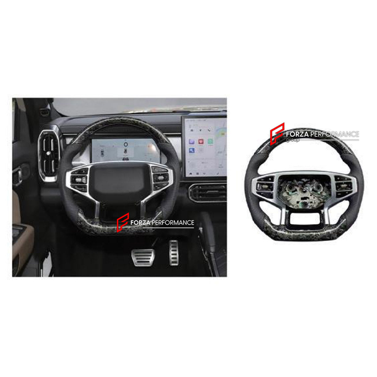 CARBON STEERING WHEEL for JETOUR T2 TRAVELLER 2024+

Set includes:
Steering Wheel

Material: Carbon

NOTE: Professional installation is required.