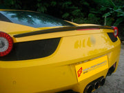 Carbon Ducktail Spoiler for Ferrari 458 Italia TM003A
Set includes:

Ducktail Spoiler
Material: Carbon

NOTE: Professional installation is required.