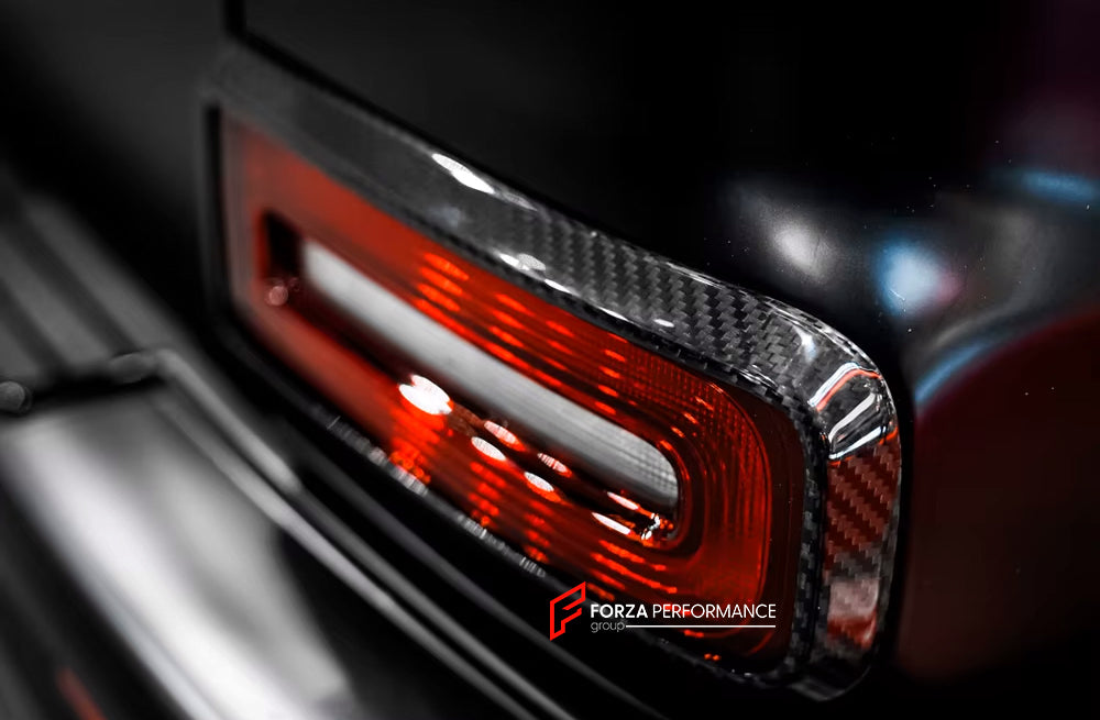 CARBON TAILLIGHTS FRAME COVERS for MERCEDES BENZ AMG G63 W465 G350 G500 G550 AMG G63 2024+

Set includes:

Taillights Frame Cover

Material: Dry carbon