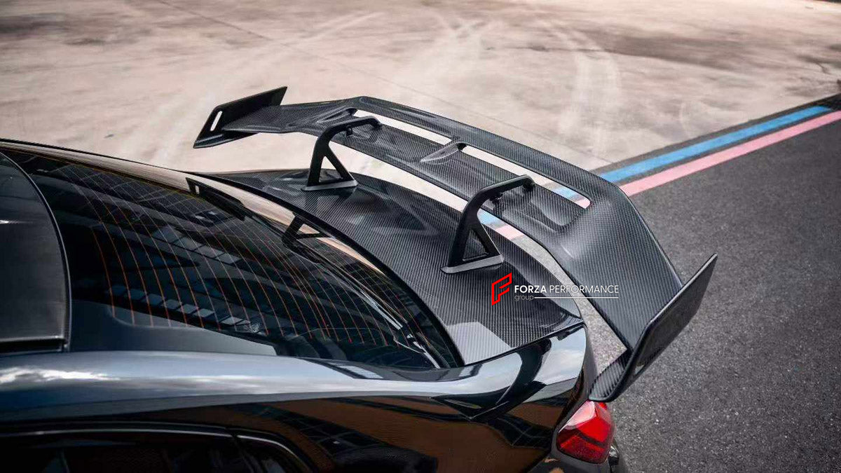 CARBON TRUNK LID AND REAR SPOILER WING for BMW M3 G80 2020 - 2022

Set includes:
Rear Spoiler Wing
Trunk Lid

Material: Carbon

NOTE: Professional installation is required.