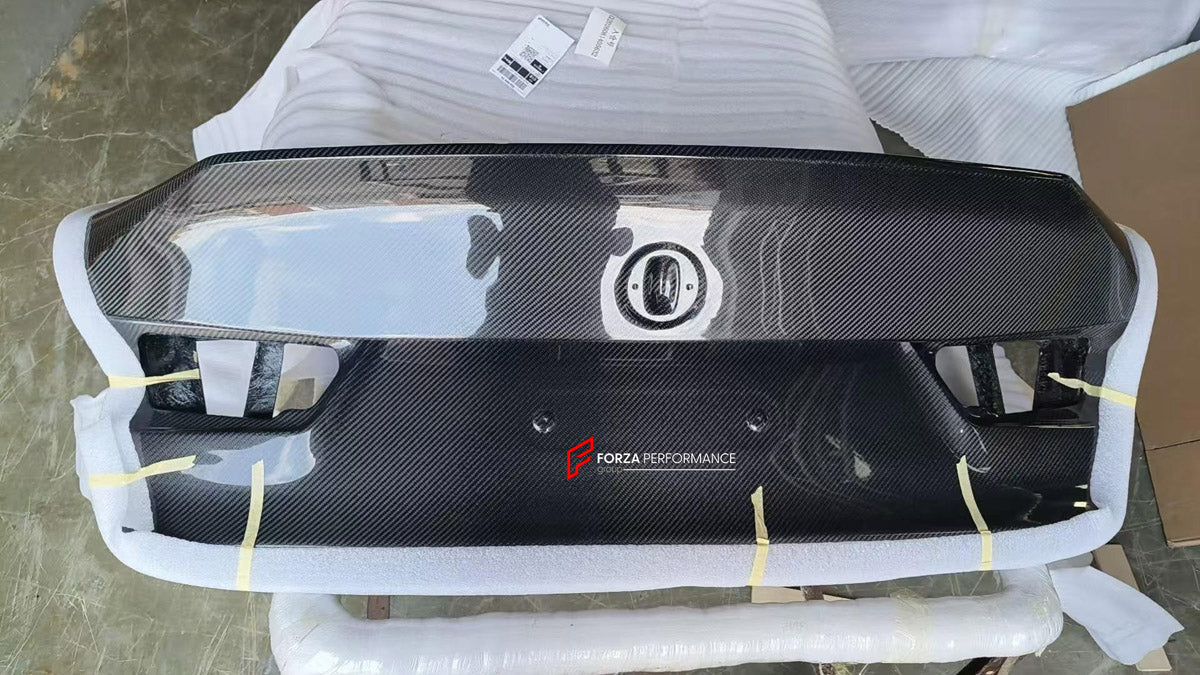 CARBON TRUNK LID for BMW 3 SERIES G20 M3 G80 2019+ FORZA PERFORMANCE custom fit CSL

Set includes:
Trunk Lid

Material: Carbon

NOTE: Professional installation is required.