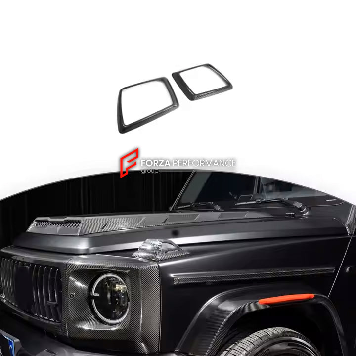 CARBON TURNING LIGHTS FRAME COVERS for MERCEDES BENZ AMG G63 W465 G350 G500 G550 AMG G63 2024+

Set includes:

Turning Lights Frame Cover

Material: Dry carbon