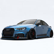 CARBON WIDE BODY KIT for AUDI RS3 2022+

Set Includes:

Front Lip
Front Bumper
Hood Bonnet
Fenders
Side Skirts
Rear Spoiler
Rear Diffuser
Material: Carbon

Note: Professional installation is required.
